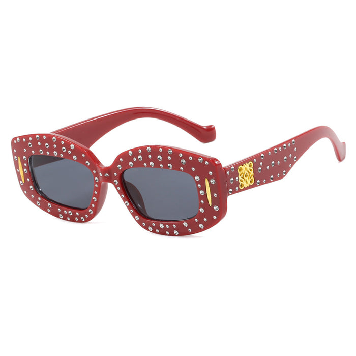 Wholesale Diamond Irregular Anti-UV PC Sunglasses JDC-SG-PLS114