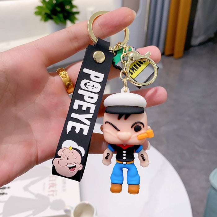 Wholesale Cartoon Anime Keychain Three-dimensional Soft Plastic Doll Pendant JDC-KC-NLu036