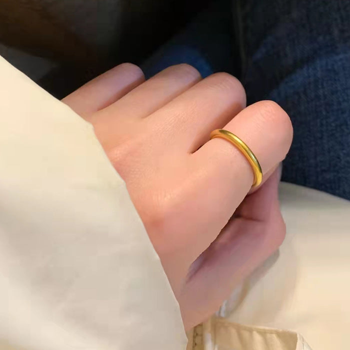 Wholesale Plain ring with smooth finish, frosted diamond, matte solid closed ring