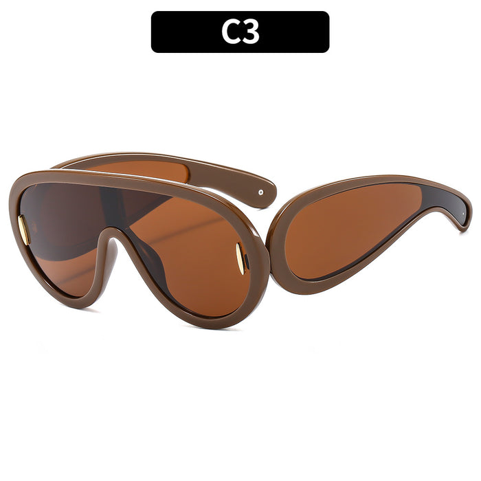 Wholesale Large Frame One Piece Punk PC Sunglasses JDC-SG-XIa078