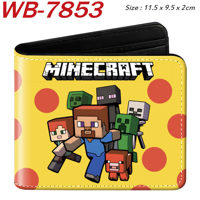 Wholesale PU Leather Large Capacity Short Folding Wallet HD Anime Print Coin Purse For Students Trendy Gift