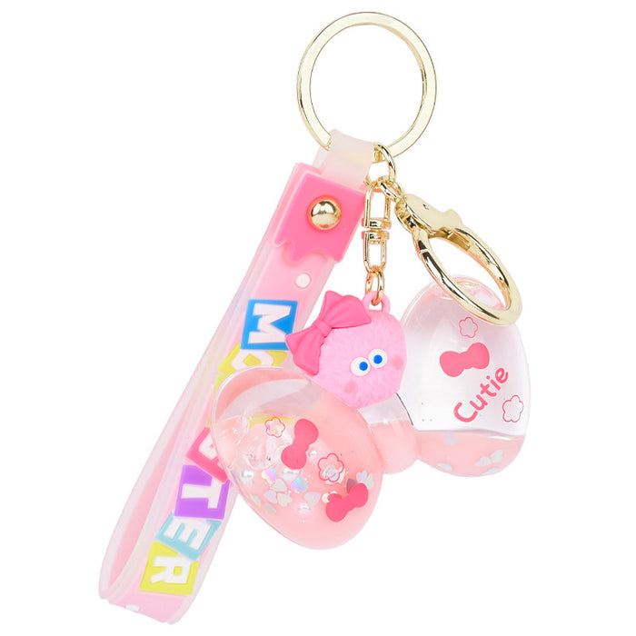 Wholesale PVC Liquid Oil Bowknot Cartoon Keychain JDC-KC-DiAJ001