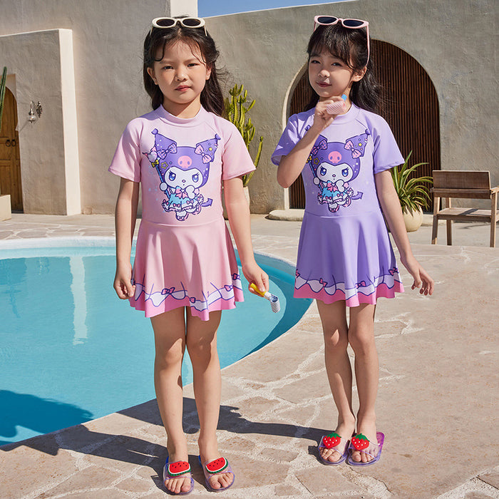 Wholesale Girls' swimsuit, girls' children's princess, cute and stylish cartoon children's jumpsuit style quick drying swimsuit