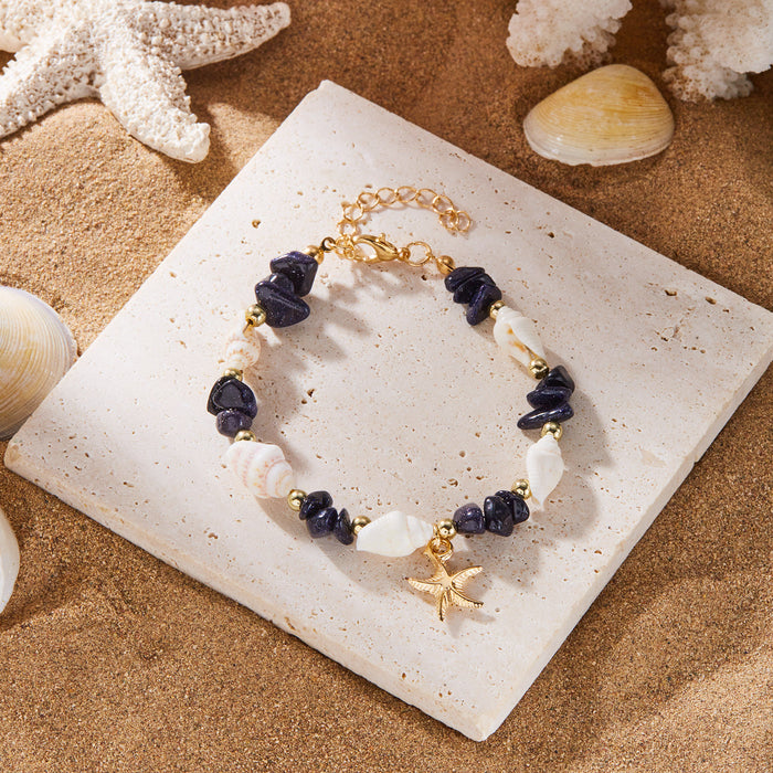 Wholesale Shell Bohemian Necklace and Bracelet Set Star and Sea Motif Jewelry