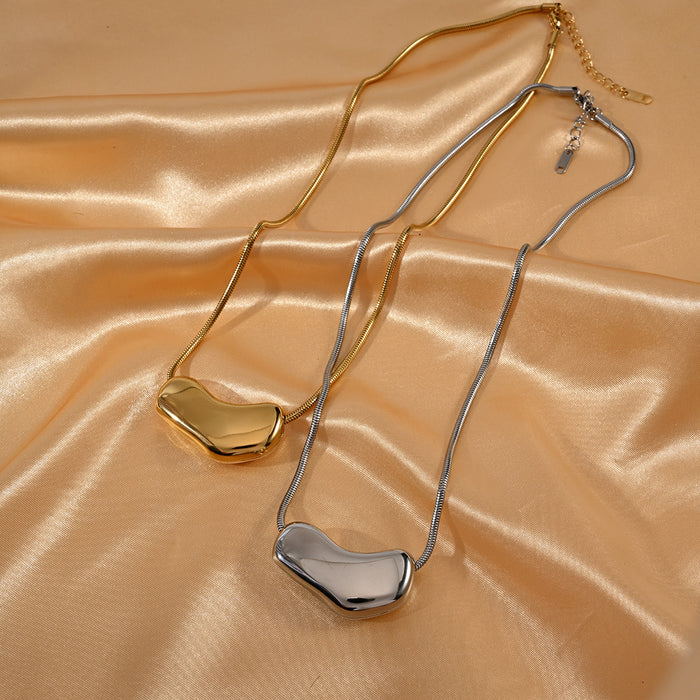 Wholesale Fashionable new personalized irregular high-end stainless steel necklace with color preservation electroplating
