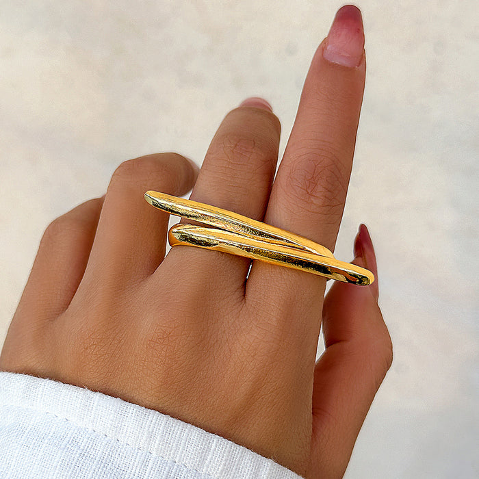 Wholesale Jewelry Butterfly Ring Joint Ring Simple and Exaggerated Creative Ring