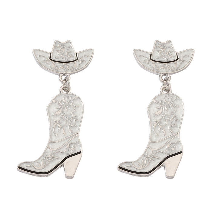 Wholesale Shoe Shape Zinc Alloy Earrings JDC-ES-YueLi021