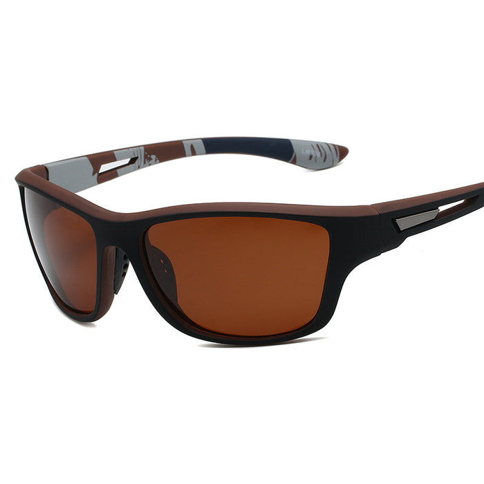 Wholesale Men's Polarized Colorful Film Dust-proof Cycling PC Sunglasses JDC-SG-HongR017