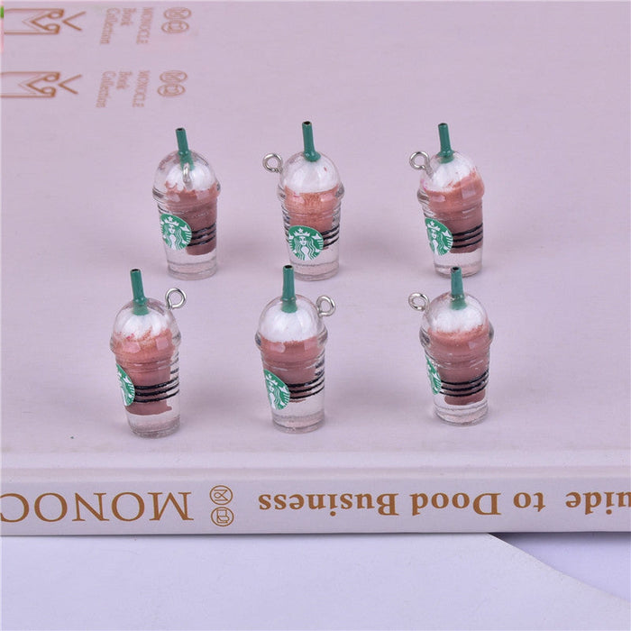 Wholesale 10PCS Stereo Coffee Cup Resin DIY Pendant JDC-BDS-KeJin001