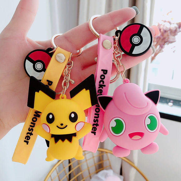 Wholesale PVC cute cartoon key chain （F) JDC-KC-Manm099