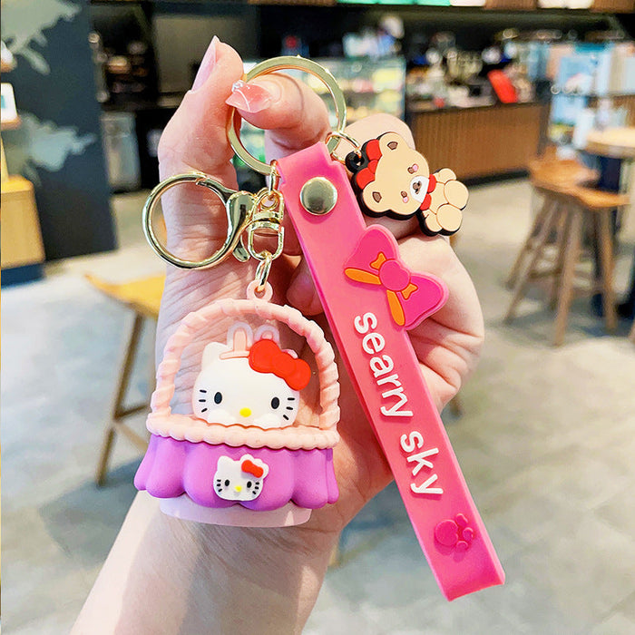 Wholesale Cute Flower Basket Doll Keychain JDC-KC-LeZ007