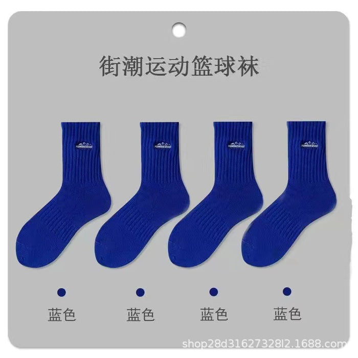 Wholesale Socks polyester cotton thin sports couple socks mid tube socks