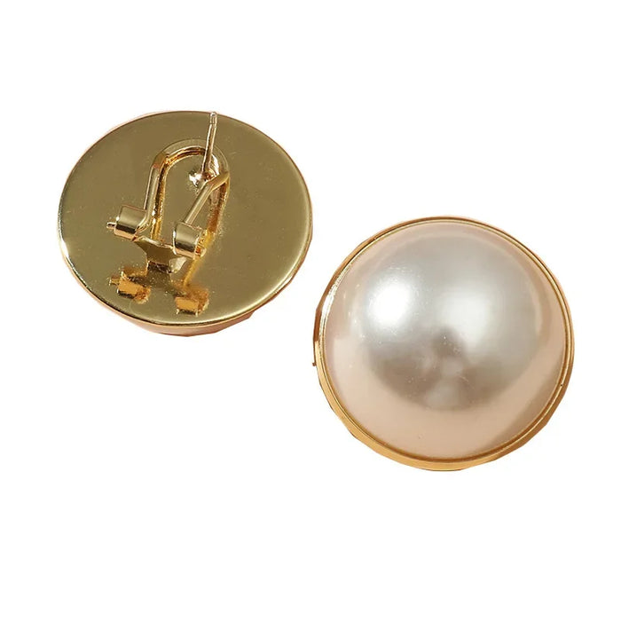 Wholesale Elegant pearl earrings, light luxury, simple geometric shape, ear hook earrings