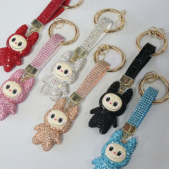 Wholesale Keychain handmade pendant cartoon Rhinestone Keychain