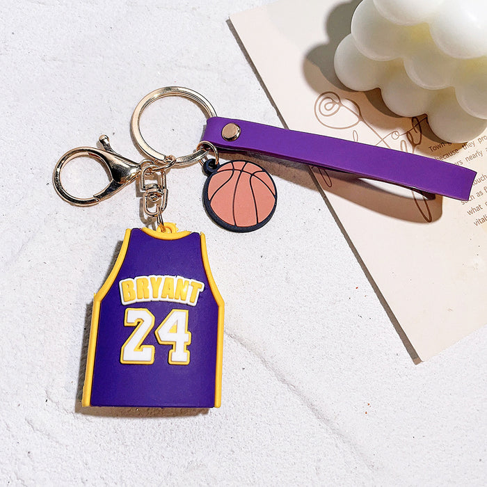 Wholesale Silicone Cartoon Jersey Keychain JDC-KC-Qiwei026