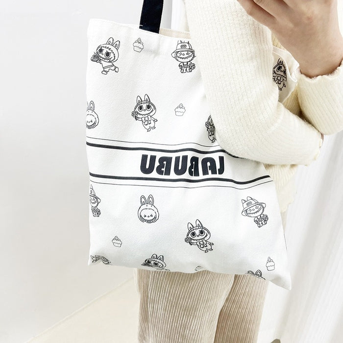 Wholesale Printed canvas bag, cartoon canvas bag, street trend shoulder bag, handbag