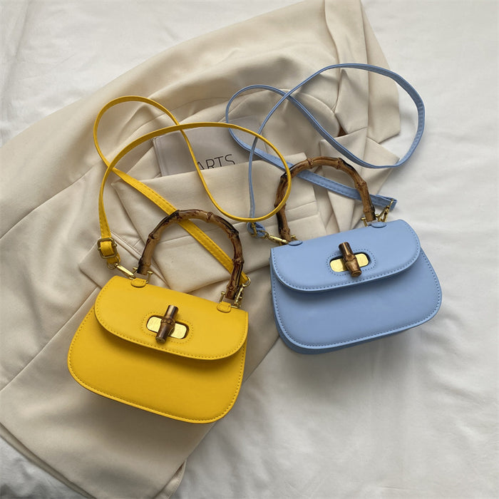 Wholesale Retro bamboo saddle bag, one shoulder crossbody handbag, fashionable, casual, and simple