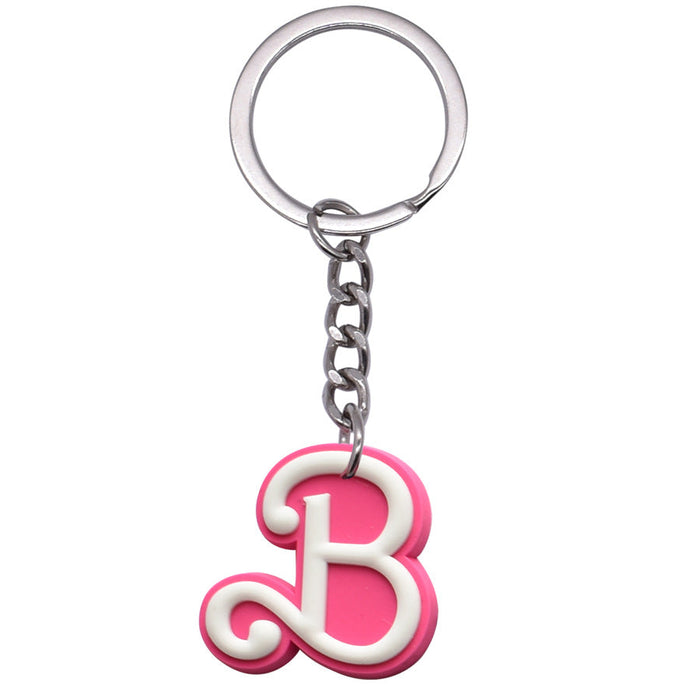 Wholesale 10pcs New Pink Princess Girl Silicone Keychains JDC-KC-XinChuang003