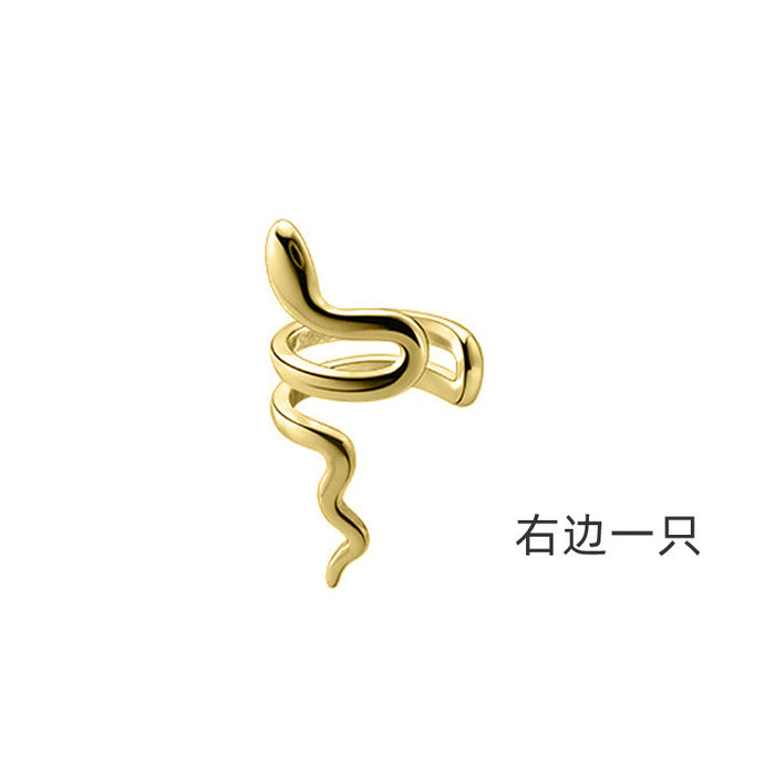 Wholesale Serpentine earrings, small snake earrings, ear bone clip, zircon snake head, ear clasp, no ear hole, ear clip