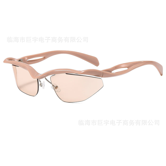 Wholesale Frameless Y2K personalized high-end Millennium punk sunglasses for outdoor cycling