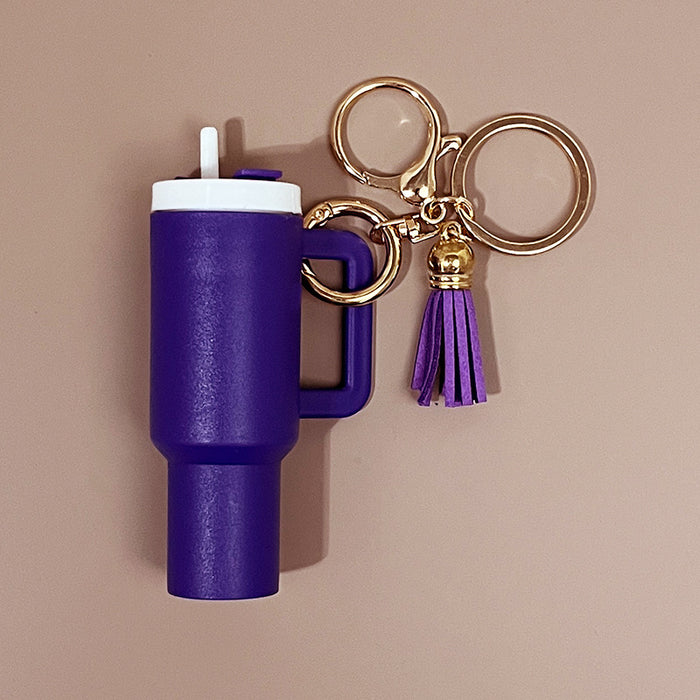 Wholesale Resin ice bullies cup keychain that can hold lip balm