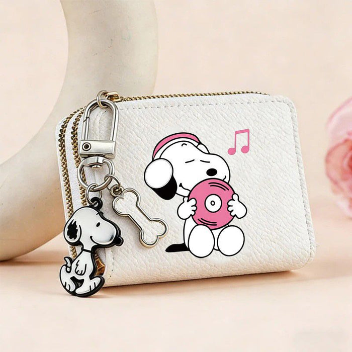 Wholesale PU Leather Cute Cartoon Coin Wallet Double Zipper Credit Card Holder With Card Slots Fashion Accessory Gift For Casual Youth Style