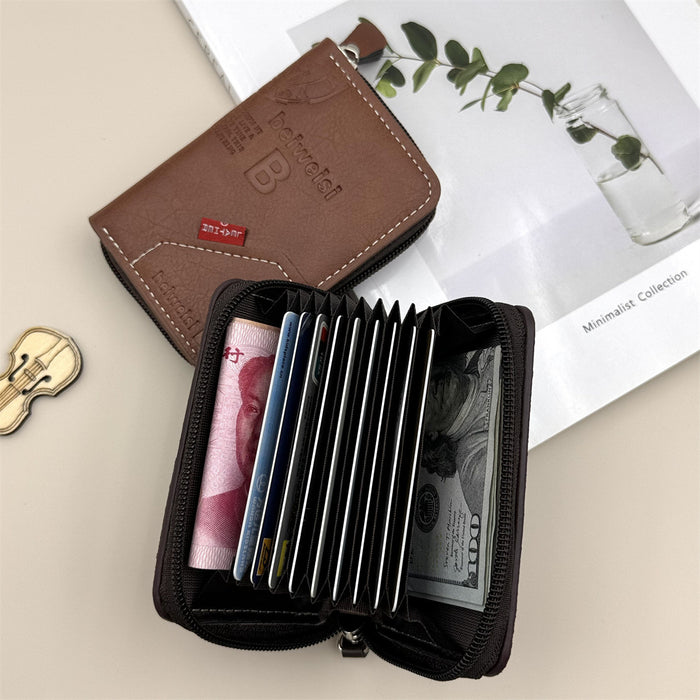 Wholesale European American Retro Letter Pattern PU Card Wallet &  Coin Purse Daily Matching Accessory