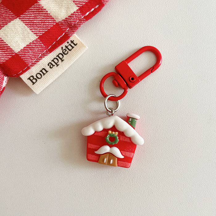 Wholesale Trendy Cartoon Christmas Resin Keychain Pendant  Design Bag Charm Gift Accessory For Resale