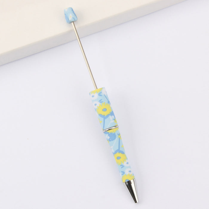 Wholesale DIY Beadable Pens  Cow Leopard Print  DIY for Beaded Plastic Pen JDC-PN-JinBN001