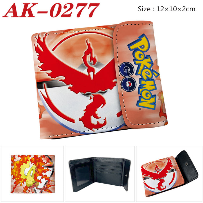 Wholesale Anime Snap Button PU Leather Short Wallet Unisex Card Coin Purse Trendy Boutique Gift