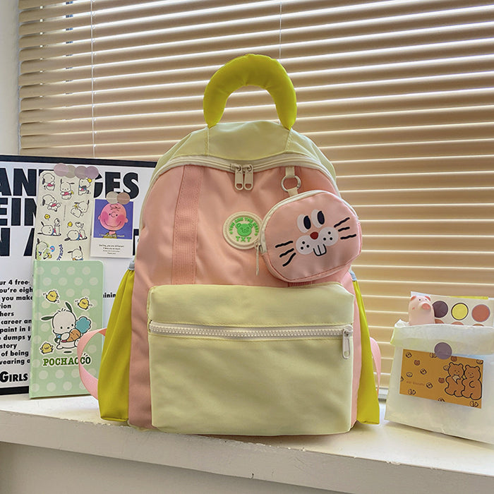 Wholesale Schoolbag Boys and Girls Small Backpack Children Color Schoolbag