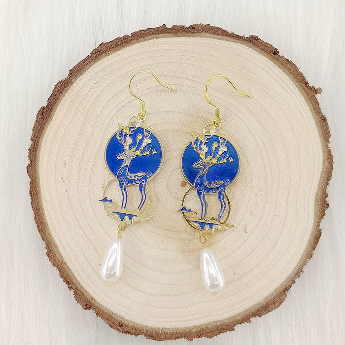 Wholesale Retro Ethnic Deer Earrings JDC-ES-Msy005