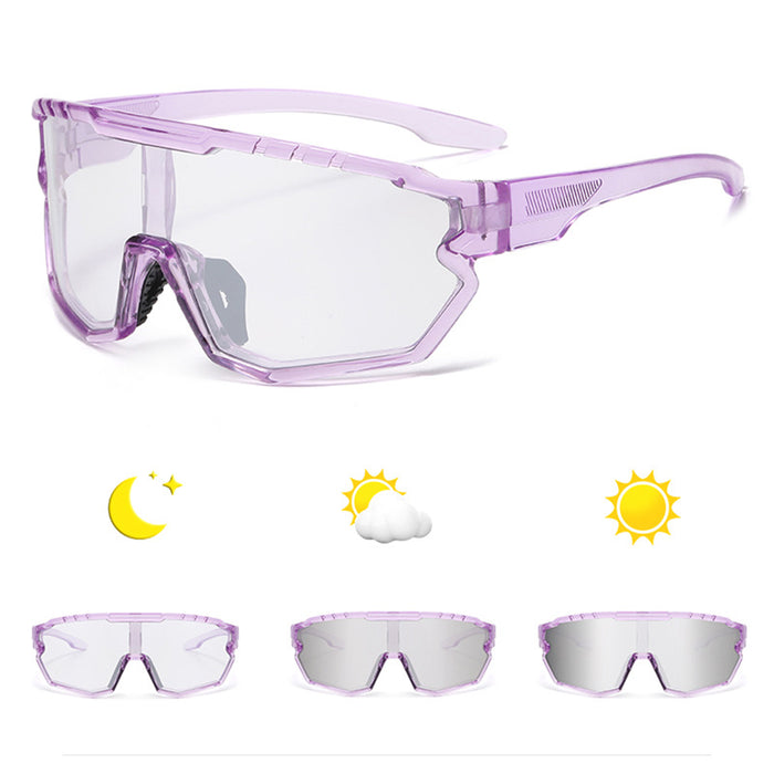 Wholesale outdoor cycling sunglasses men's colorful color-changing glasses men's sports sunglasses women's cycling glasses