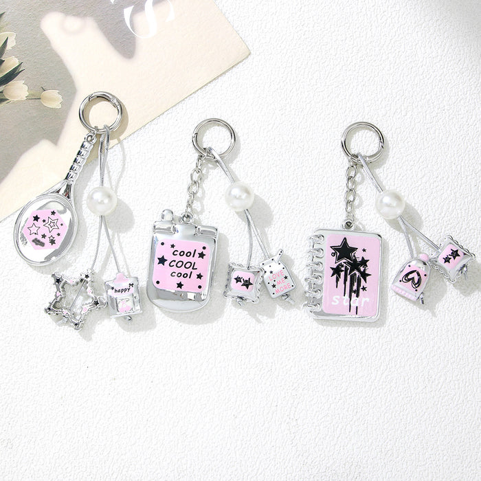 Wholesale Stylish Acrylic Star Phone Strap Lanyard Keychain for Bag Car Key Fashion Accessory Gift