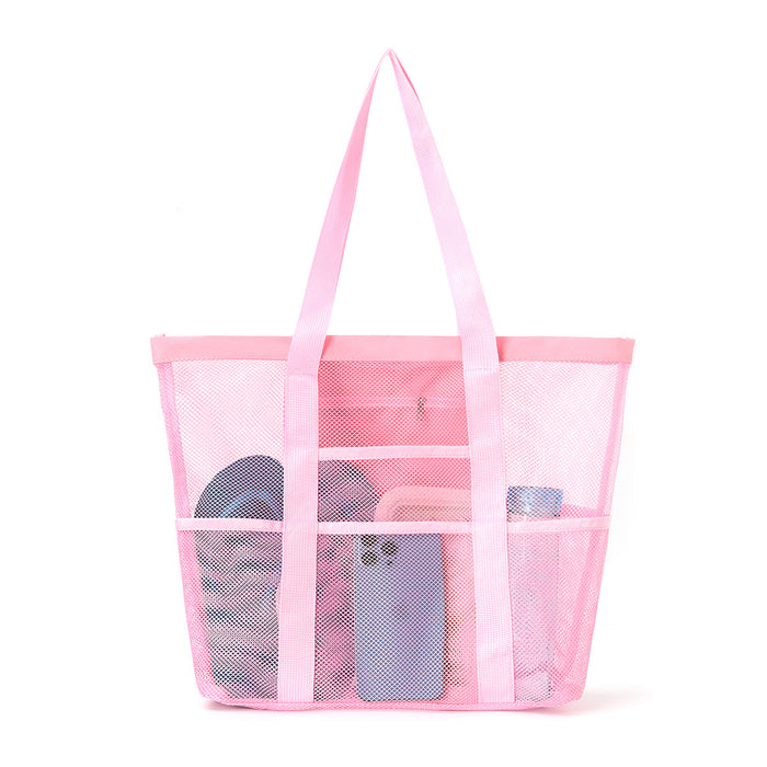 Wholesale Beach bag, large capacity toy mesh swimming bag, multifunctional travel handbag, single shoulder beach bag, swimsuit storage bag