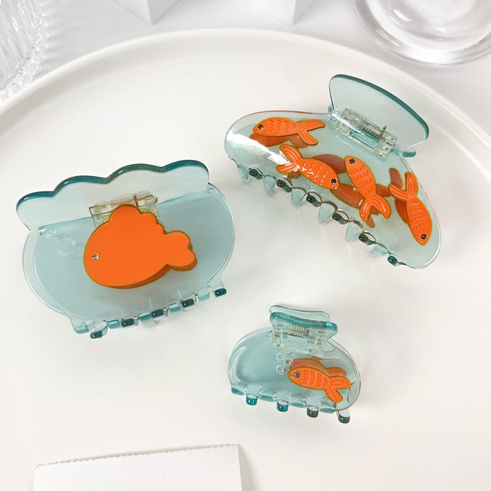 Wholesale Stylish Acetate Hair Grip Clips with Fish Pattern Cute Hairpin