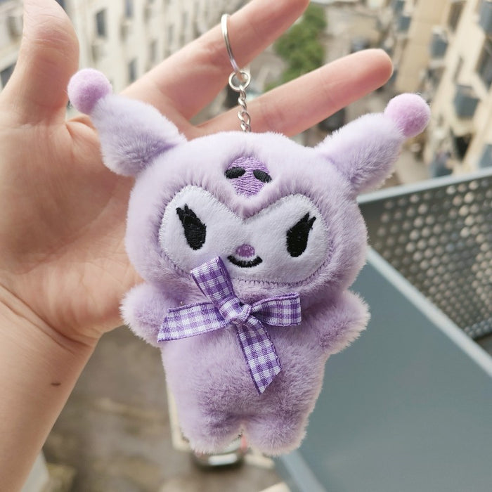 Wholesale Cute Kuromi Plush Doll 4-inch Grabber Doll Cartoon Yugui Dog Bag Pendant JDC-KC-RC002