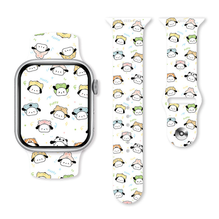 Wholesale Cartoon Silicone Strap Suitable for Apple Watch Strap (S) JDC-WD-NuoQi002