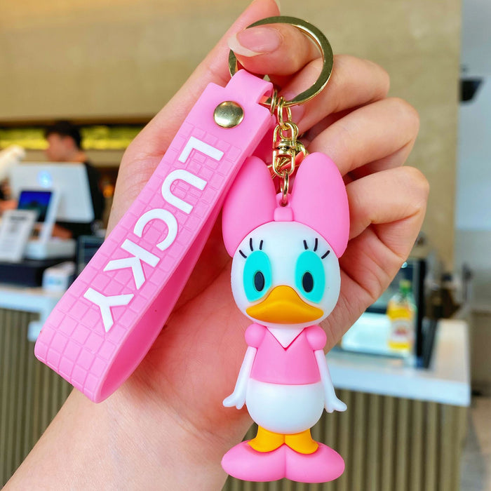 Wholesale Cartoon silicone keychain cute pendant car schoolbag key chain