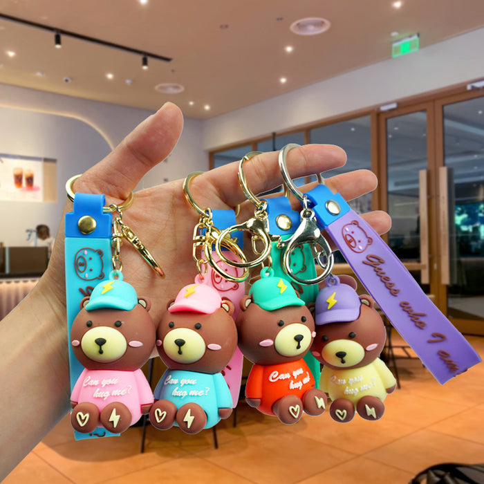 Wholesale Rubber Cartoon Doll Keychain JDC-KC-Yexiang017