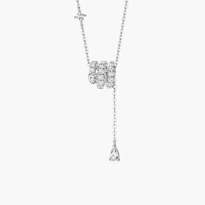 Wholesale Silver snake tassel necklace with high-end feel, light luxury temperament, neck chain, collarbone chain