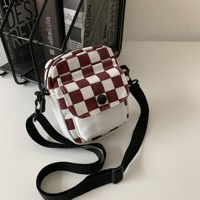 Wholesale Plaid Small Bag Women's Messenger Bag JDC-SD-PuHui008