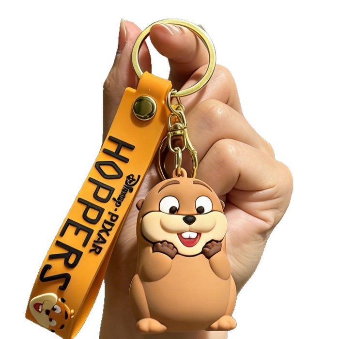 Wholesale Beaver Transformation Plan Silicone PVC Keychain Decorative Accessory Gift Boutique Resale