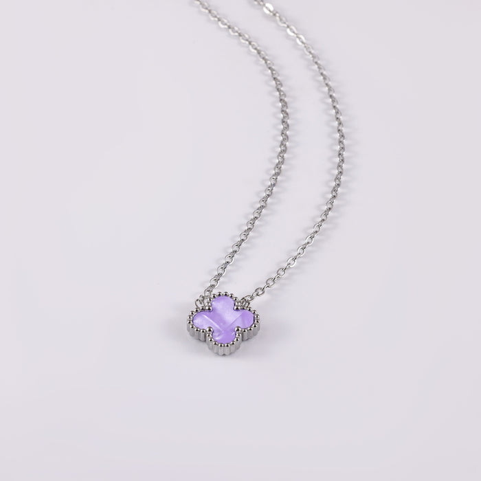 Wholesale Stainless Steel Four-Leaf Clover Collarbone Necklace