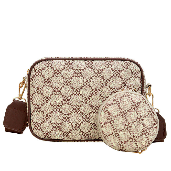 Wholesale PU Print Small Square Bag for Women Casual Shoulder Bag