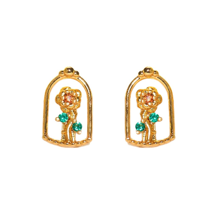 Wholesale  cartoon three-piece earrings suit zircon earrings