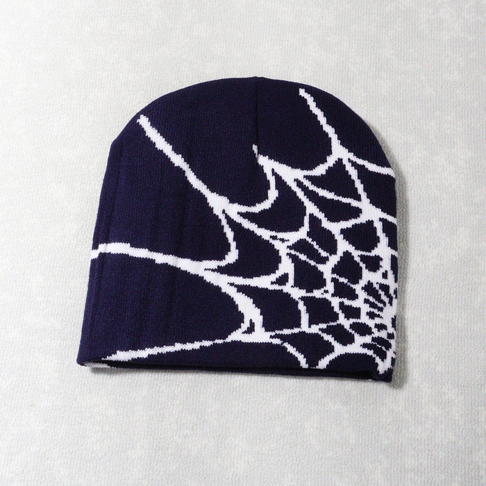 Wholesale Spider Web Pattern Acrylic Knitted Hat JDC-FH-JunL004