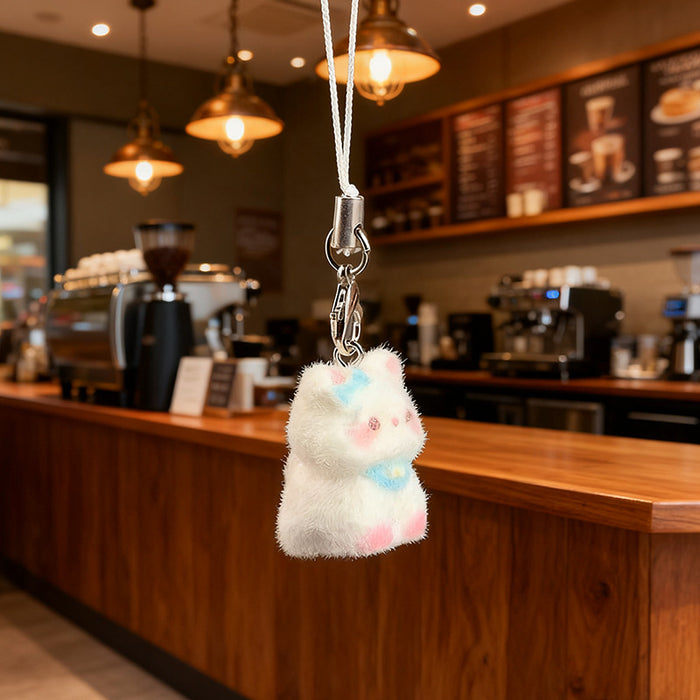 Wholesale Flocked Kitten Keychain