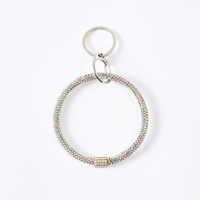 Wholesale rhinestone bracelet keychain fitness sports jewelry keychain