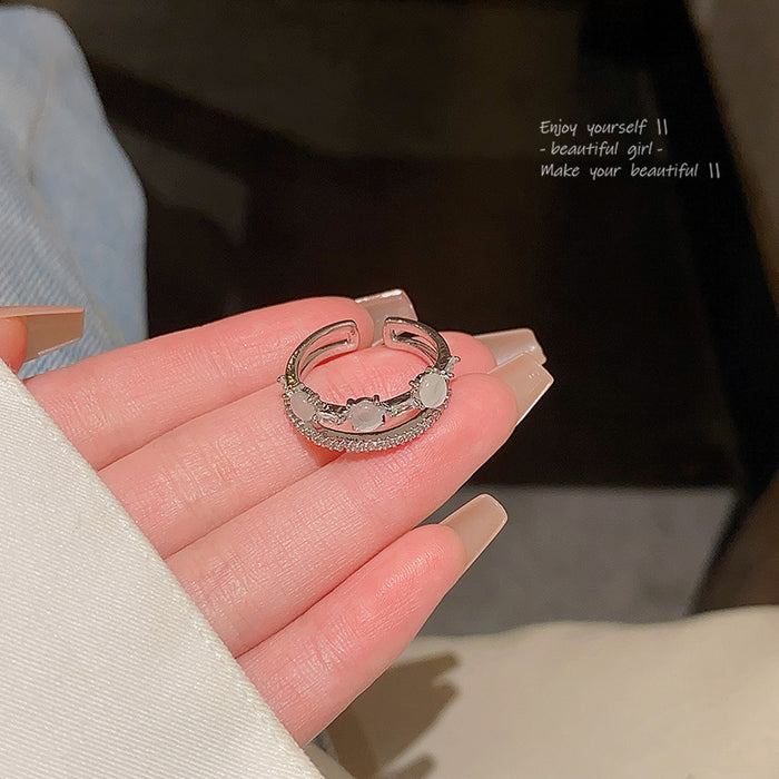Wholesale Butterfly ring inlaid with zircon